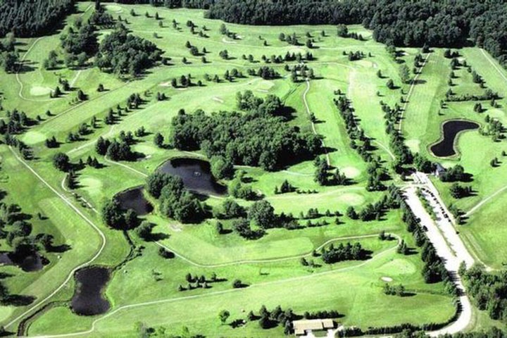 Aerial view of the course's holes.